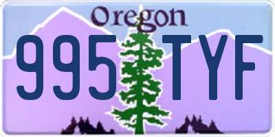 OR license plate 995TYF
