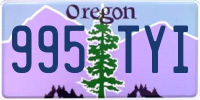 OR license plate 995TYI