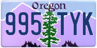 OR license plate 995TYK