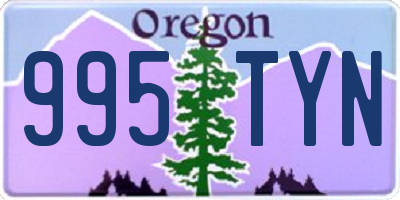 OR license plate 995TYN
