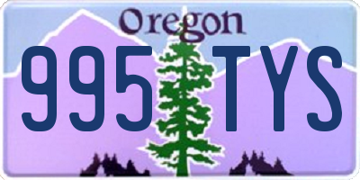 OR license plate 995TYS