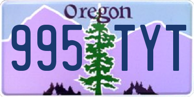 OR license plate 995TYT