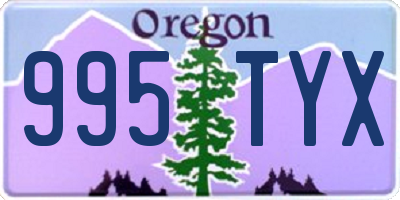 OR license plate 995TYX