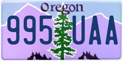 OR license plate 995UAA