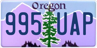 OR license plate 995UAP