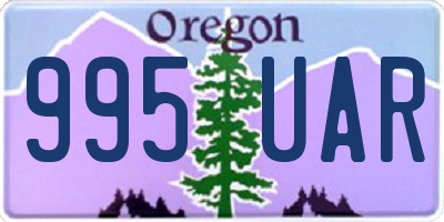 OR license plate 995UAR
