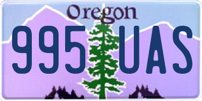 OR license plate 995UAS