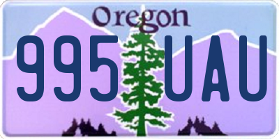 OR license plate 995UAU
