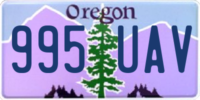 OR license plate 995UAV