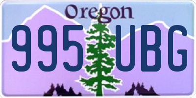 OR license plate 995UBG