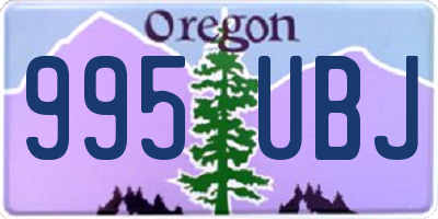 OR license plate 995UBJ