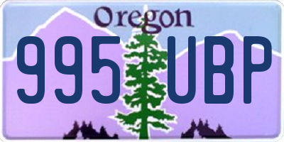 OR license plate 995UBP