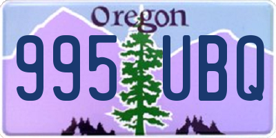 OR license plate 995UBQ