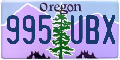 OR license plate 995UBX