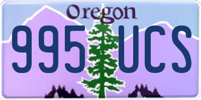 OR license plate 995UCS