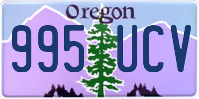 OR license plate 995UCV