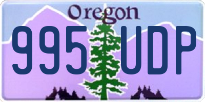 OR license plate 995UDP