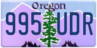 OR license plate 995UDR