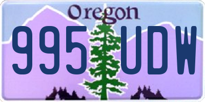 OR license plate 995UDW