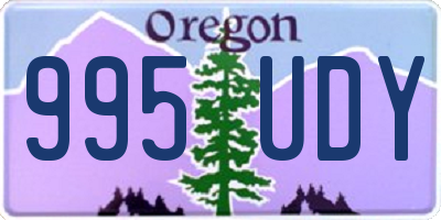 OR license plate 995UDY