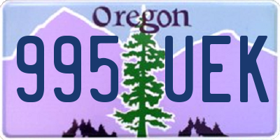 OR license plate 995UEK