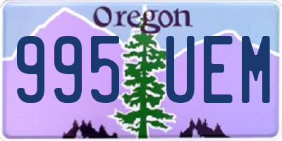 OR license plate 995UEM