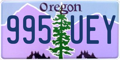 OR license plate 995UEY