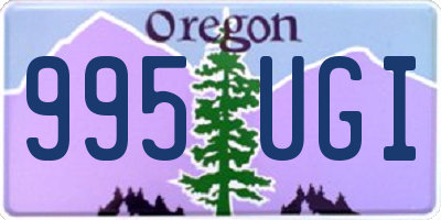 OR license plate 995UGI