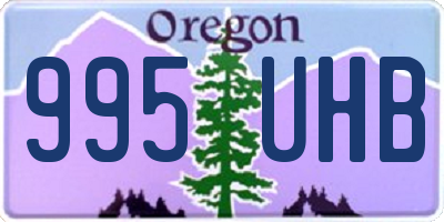 OR license plate 995UHB