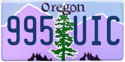 OR license plate 995UIC