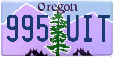 OR license plate 995UIT