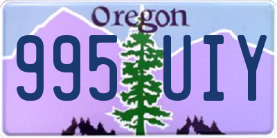 OR license plate 995UIY