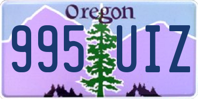 OR license plate 995UIZ
