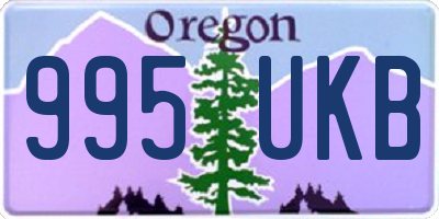 OR license plate 995UKB