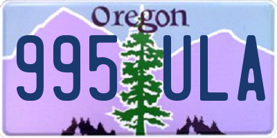 OR license plate 995ULA