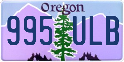 OR license plate 995ULB
