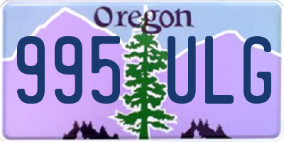 OR license plate 995ULG