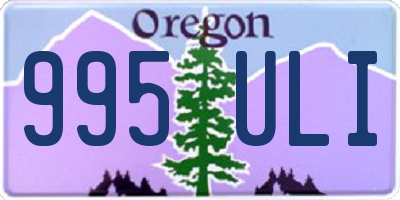 OR license plate 995ULI