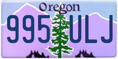 OR license plate 995ULJ