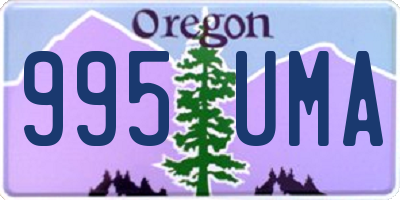 OR license plate 995UMA