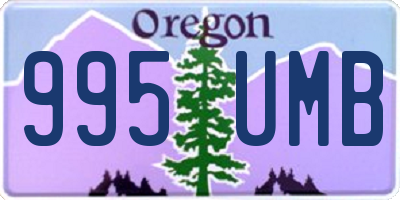 OR license plate 995UMB