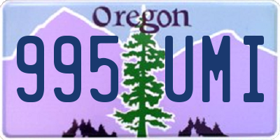 OR license plate 995UMI