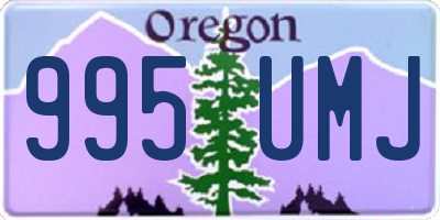 OR license plate 995UMJ