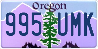 OR license plate 995UMK