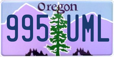 OR license plate 995UML