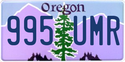 OR license plate 995UMR