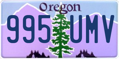 OR license plate 995UMV