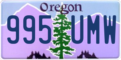 OR license plate 995UMW