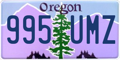 OR license plate 995UMZ
