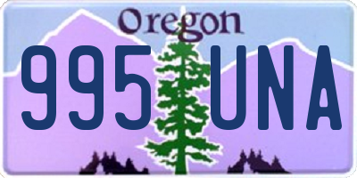 OR license plate 995UNA